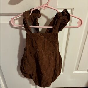 Angel Dear Corduroy Ruffle Sleeve Sunsuit!